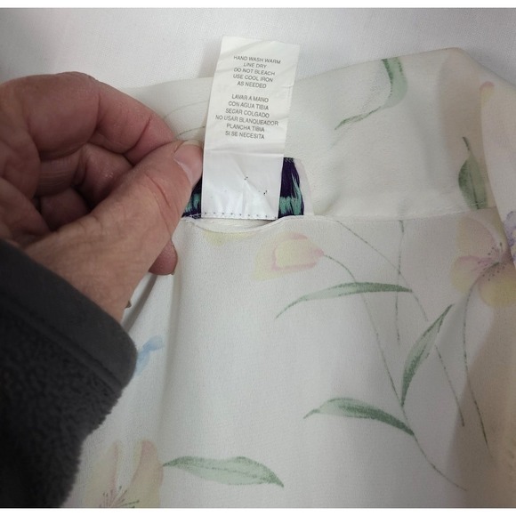 Delta burke collection Vintage Nightgown robe set Vintage Floral Boudoir Wear 2X - Picture 12 of 14